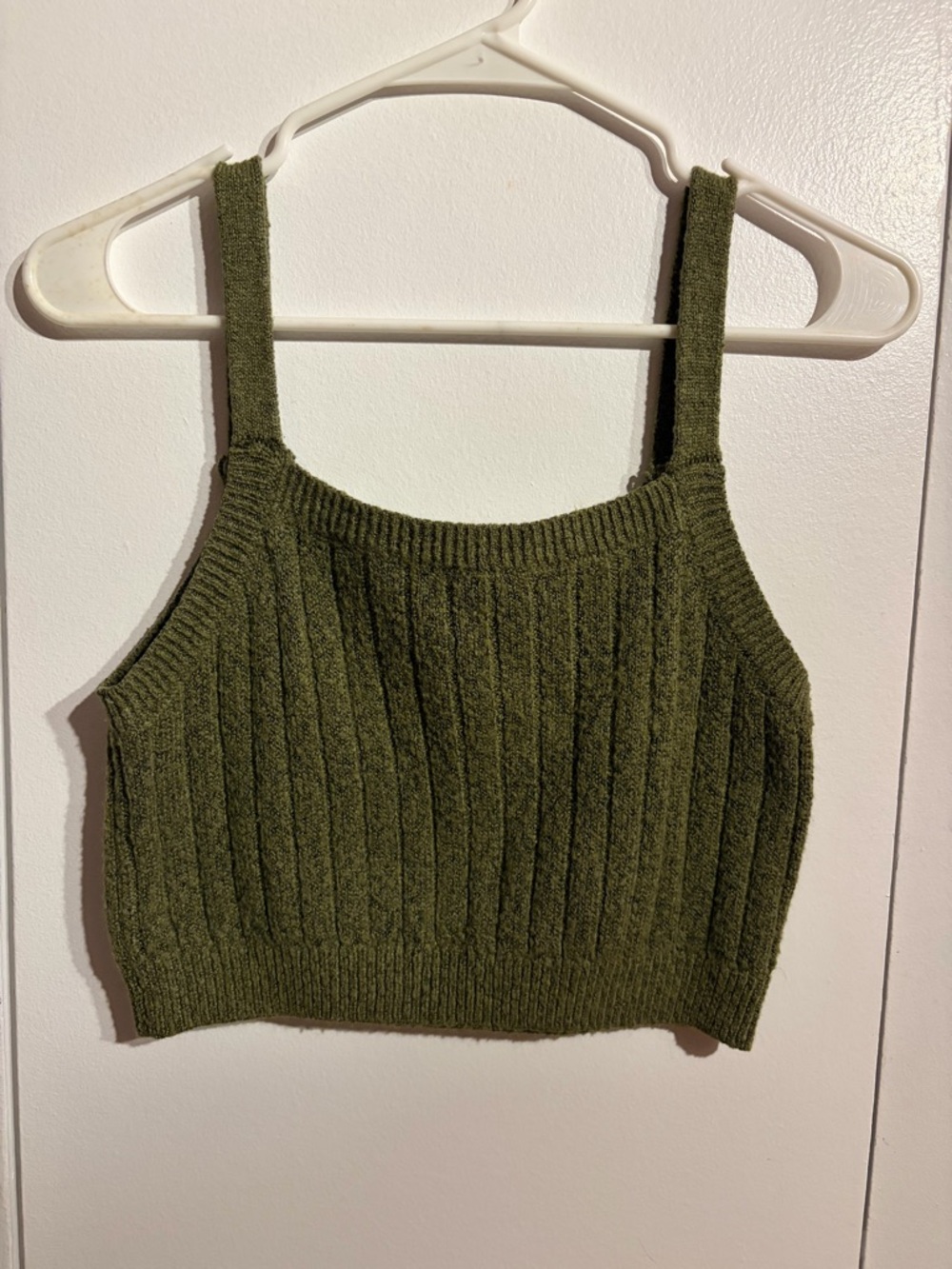 wild fable Olive Ribbed Knit Cropped Tank